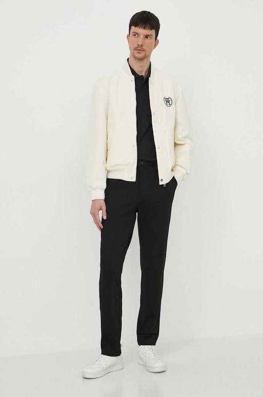 Bavlněné polo tričko Barbour MML0358 černá SS25