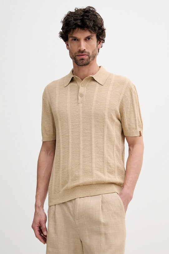 Barbour pamut póló sima bézs MML1281