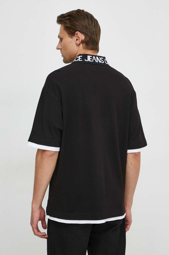 Odzież Versace Jeans Couture polo bawełniane 76GAGT01.CJ01T czarny