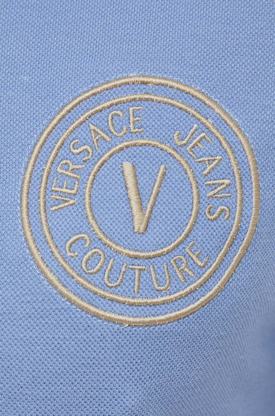 Versace Jeans Couture polo bawełniane 76GAGT03.CJ01T niebieski