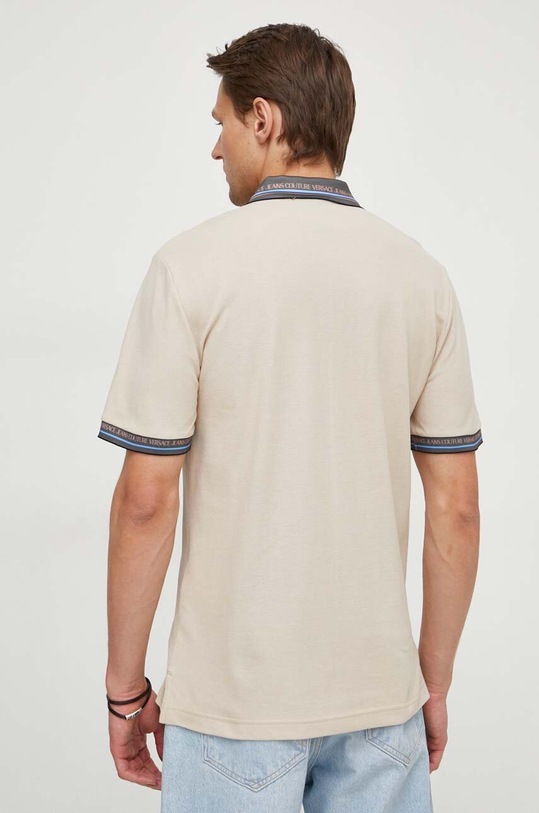 Odzież Versace Jeans Couture polo bawełniane 76GAGT09.CJ01T brązowy