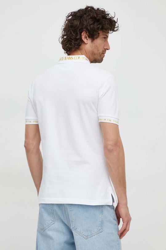 Odzież Versace Jeans Couture polo bawełniane 76GAGT00.CJ01T biały