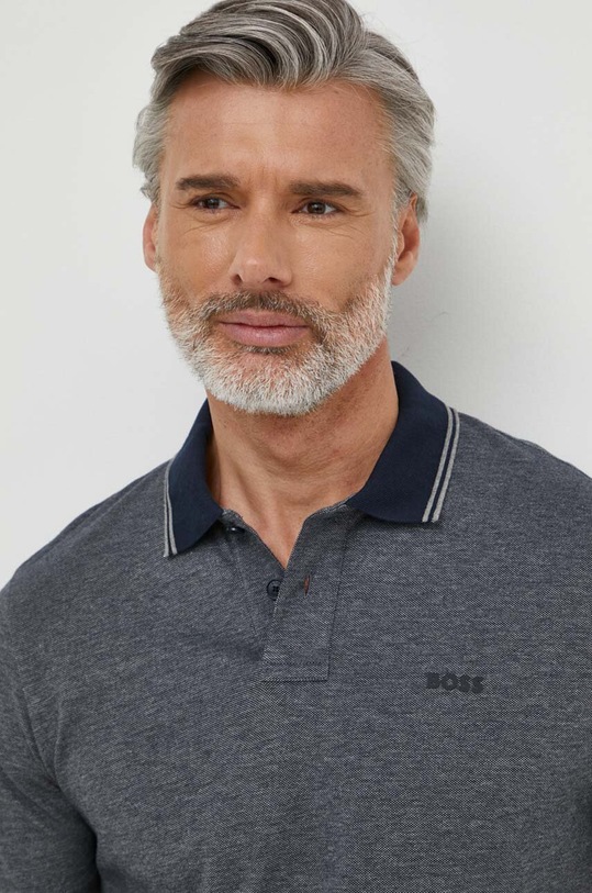 Oblačila Bombažen polo Boss Orange 50507814 siva