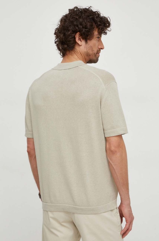 Oblečení Košile s příměsí lnu Boss Orange 50513139 béžová