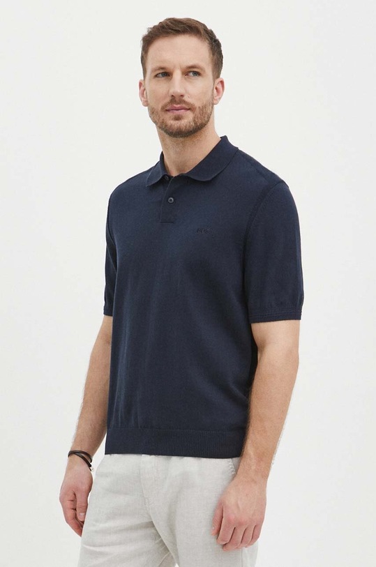 BOSS Orange polo regular granatowy 50514223