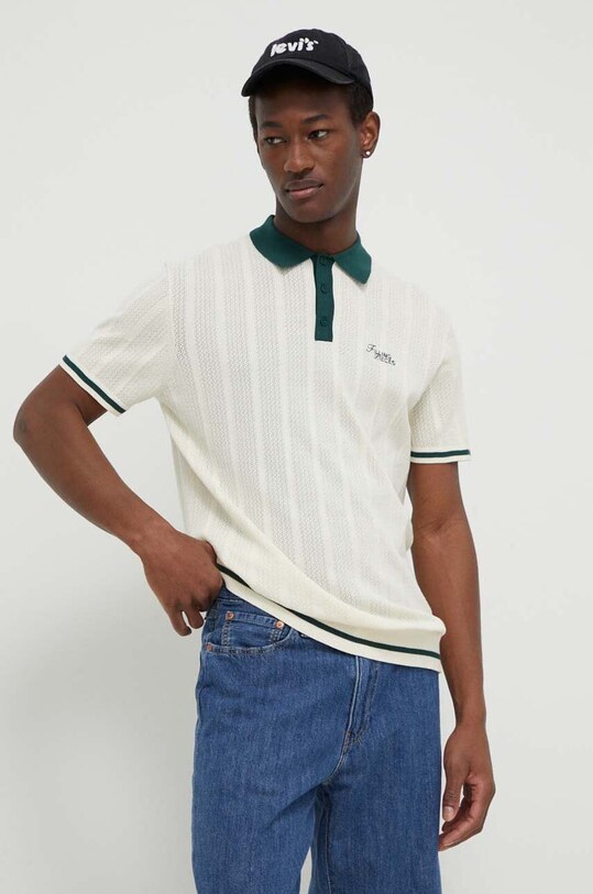 Filling Pieces polo bawełniane bawełna beżowy 80713669936