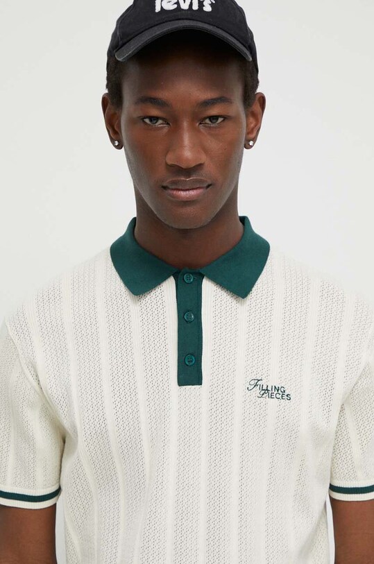 Filling Pieces polo bawełniane beżowy 80713669936