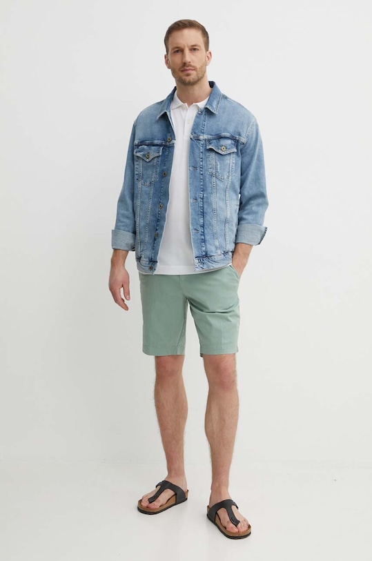 Bavlněné polo tričko BOSS 50511588 bílá SS24