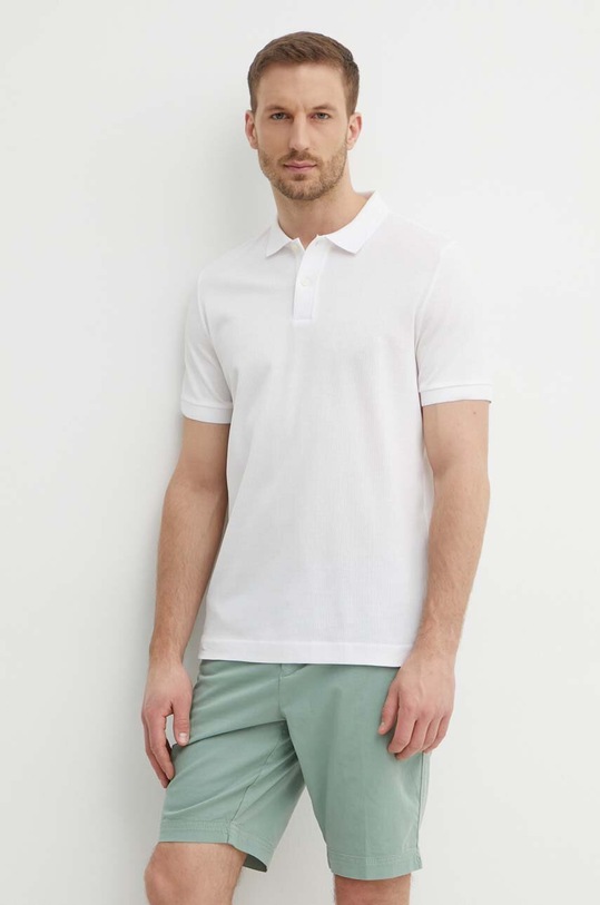 Bavlněné polo tričko BOSS bílá 50511588