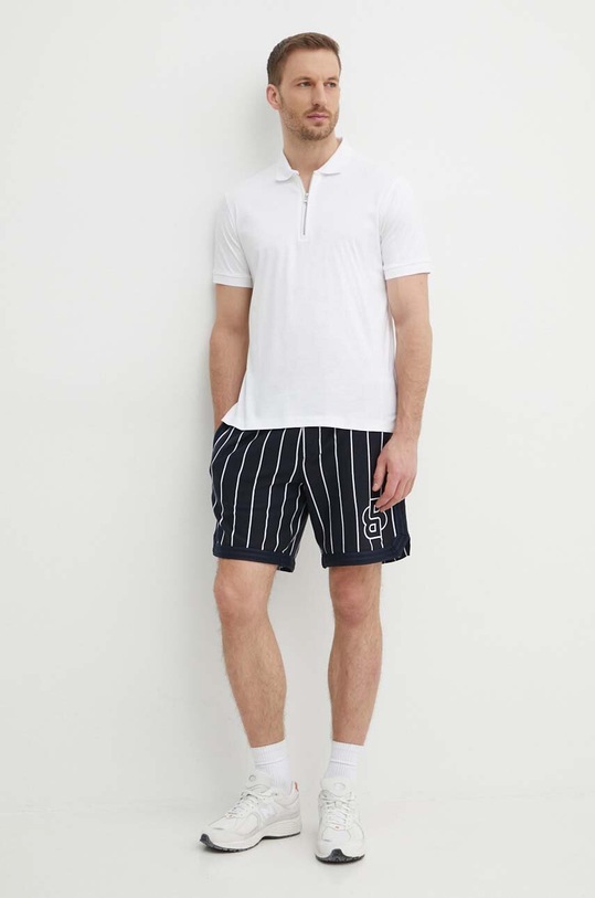 BOSS polo bawełniane 50513375 biały SS24