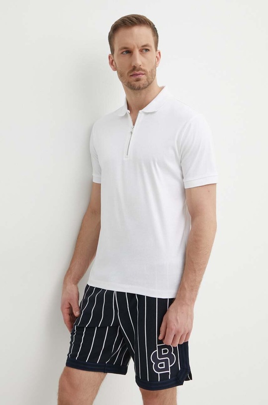 BOSS polo bawełniane biały 50513375