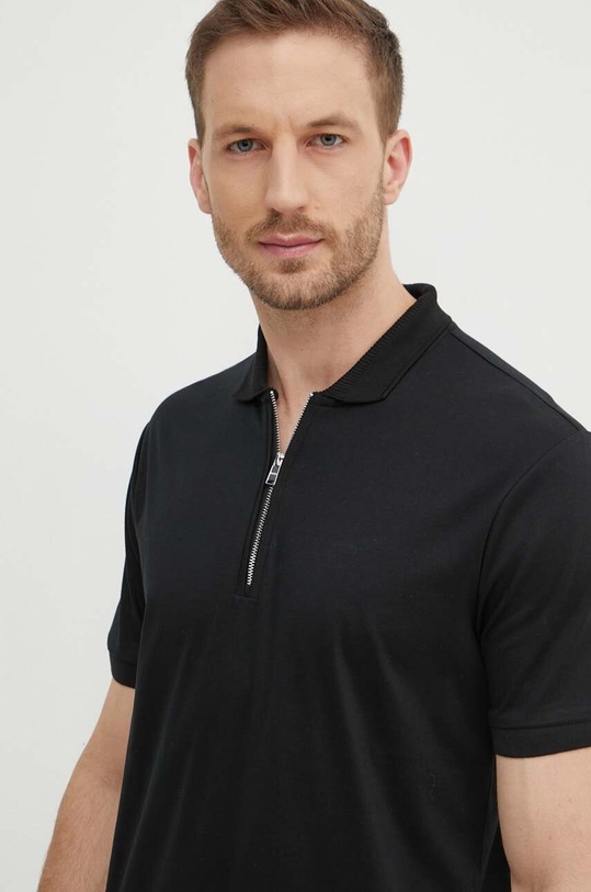 BOSS polo bawełniane bawełna czarny 50513375