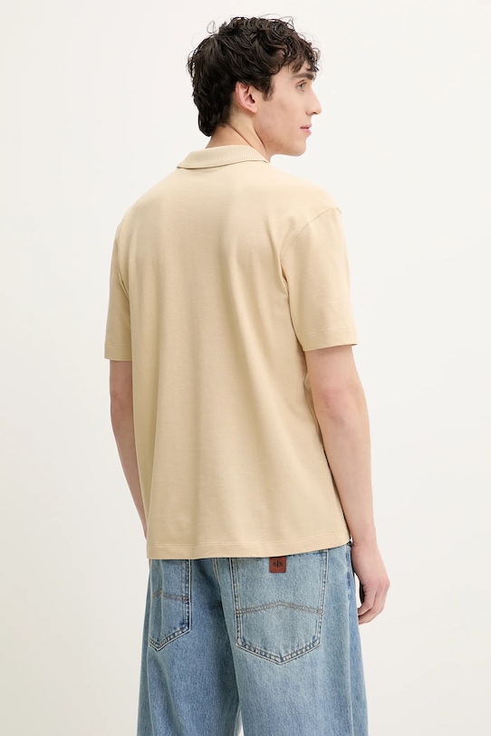Ρούχα Βαμβακερό μπλουζάκι πόλο HUGO 50493206 μπεζ