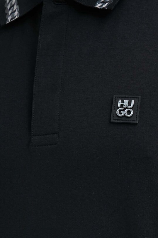 Бавовняне поло HUGO 50510036 чорний