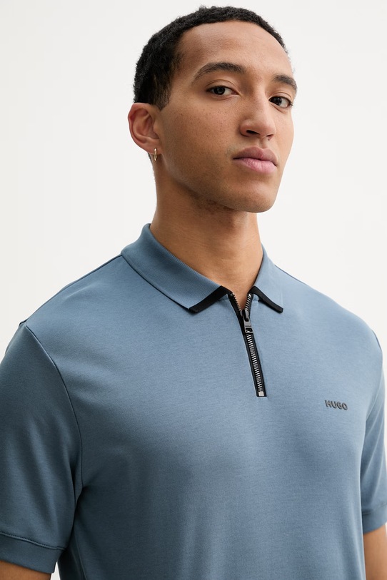 HUGO polo bawełniane niebieski 50511721