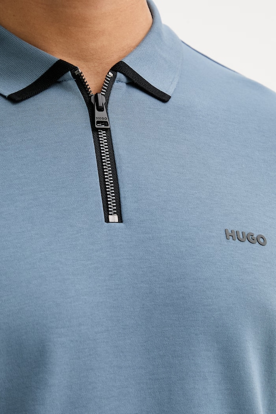 HUGO polo bawełniane 50511721 niebieski