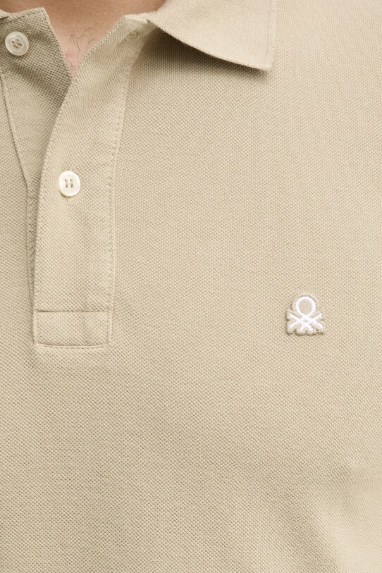 Pamučna polo majica United Colors of Benetton 3089J3179 bež