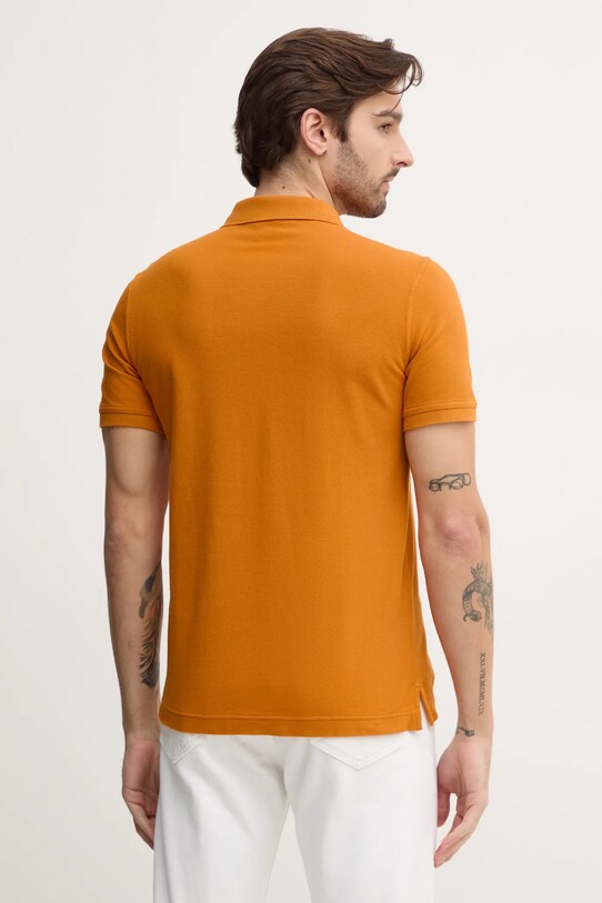 Oblečenie Bavlnené polo tričko United Colors of Benetton 3089J3179 oranžová