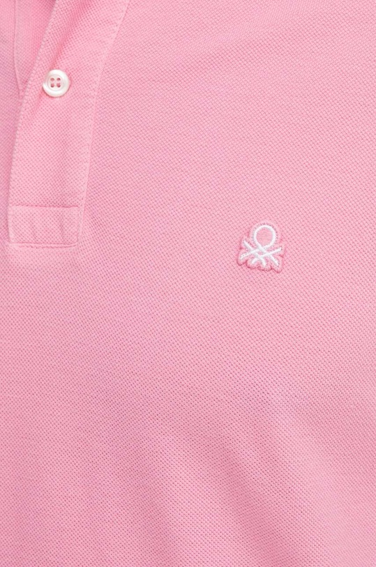 United Colors of Benetton polo bawełniane 3089J3179 różowy