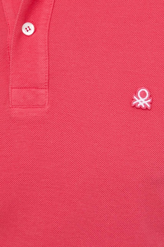 United Colors of Benetton polo bawełniane 3089J3179 różowy