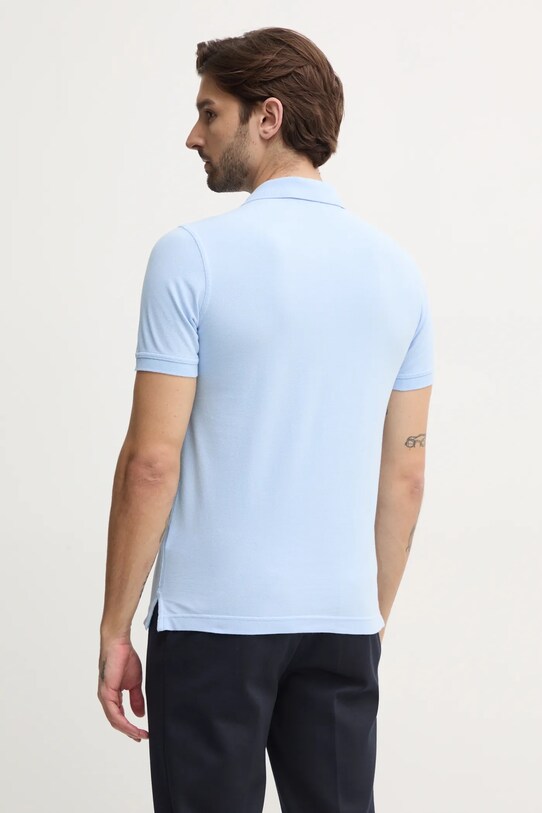 Одяг Бавовняне поло United Colors of Benetton 3089J3179 блакитний