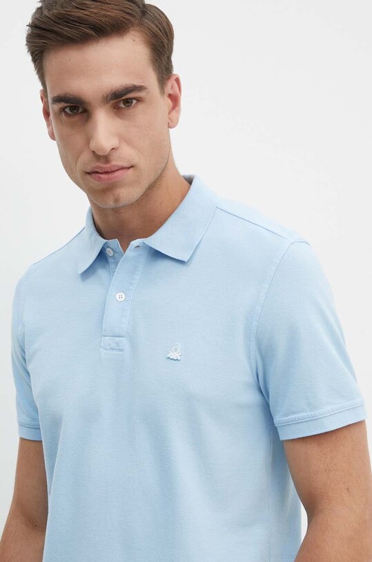 United Colors of Benetton polo de bumbac 3089J3179 albastru