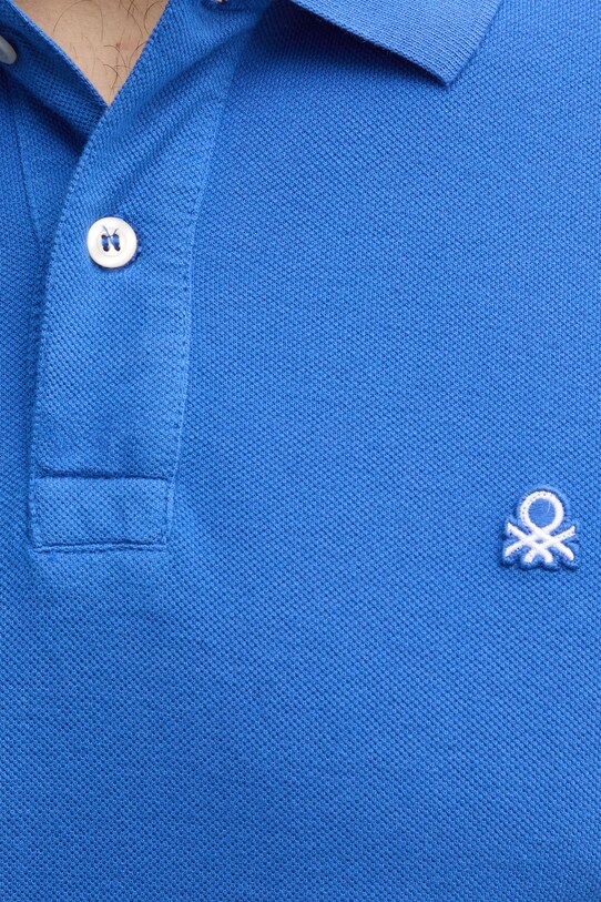 Bavlnené polo tričko United Colors of Benetton 3089J3179 fialová