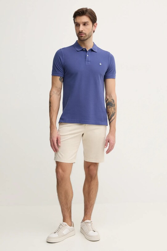Бавовняне поло United Colors of Benetton 3089J3179 темно-синій AA00