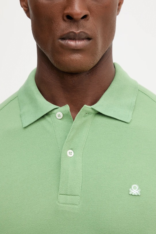 Бавовняне поло United Colors of Benetton зелений 3089J3179