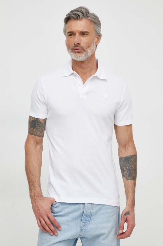 Guess polo NOLAN z elastanem biały M4GP66.KC701