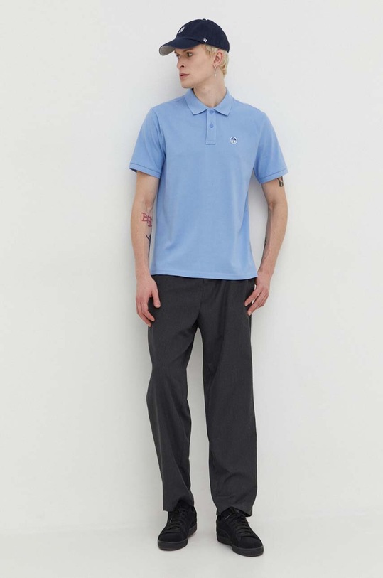 North Sails polo in cotone 692451 blu AW24