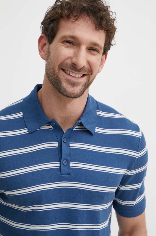 United Colors of Benetton polo bawełniane niebieski 1094K3011