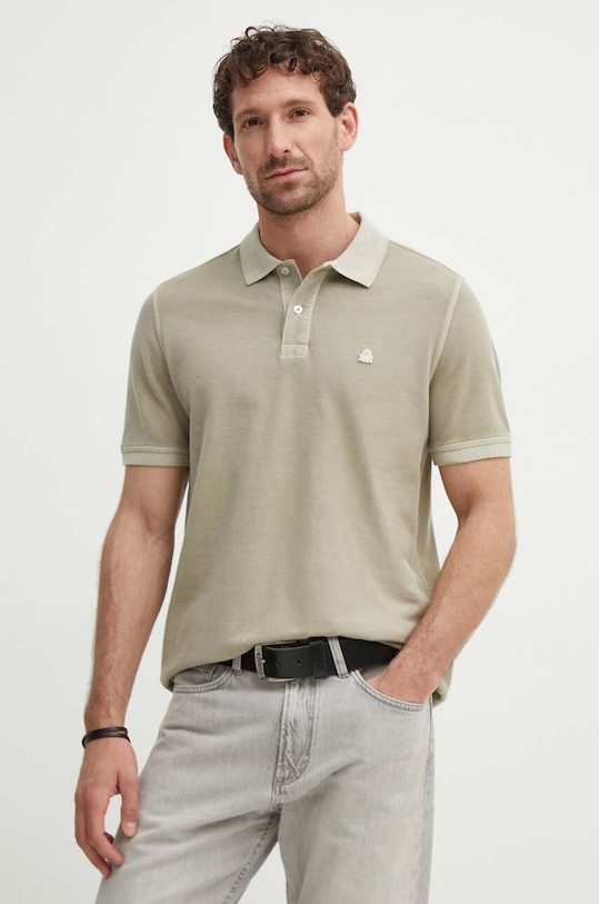United Colors of Benetton polo bawełniane bawełna zielony 3089U301K
