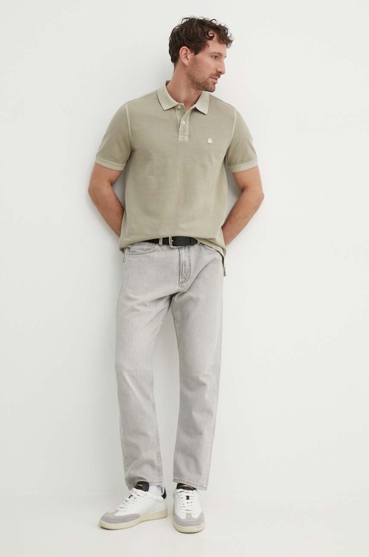 United Colors of Benetton polo bawełniane 3089U301K zielony SS24