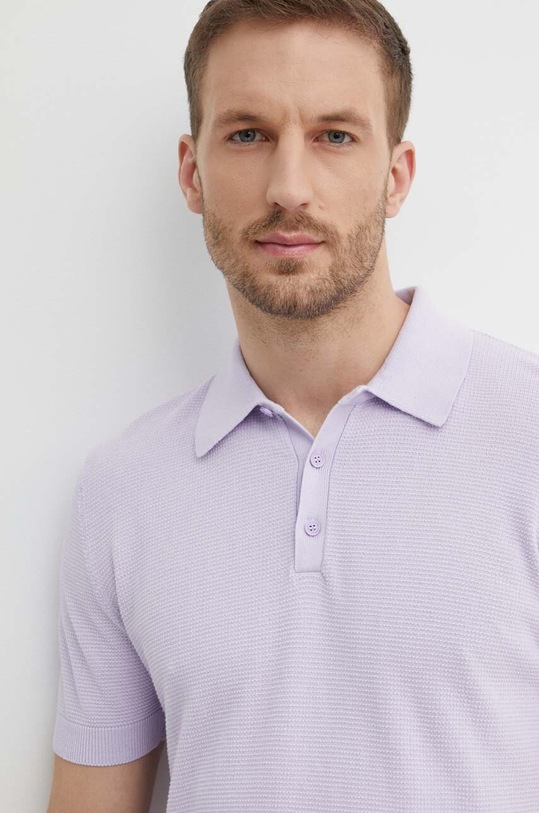 United Colors of Benetton polo bawełniane bawełna fioletowy 1194U3013