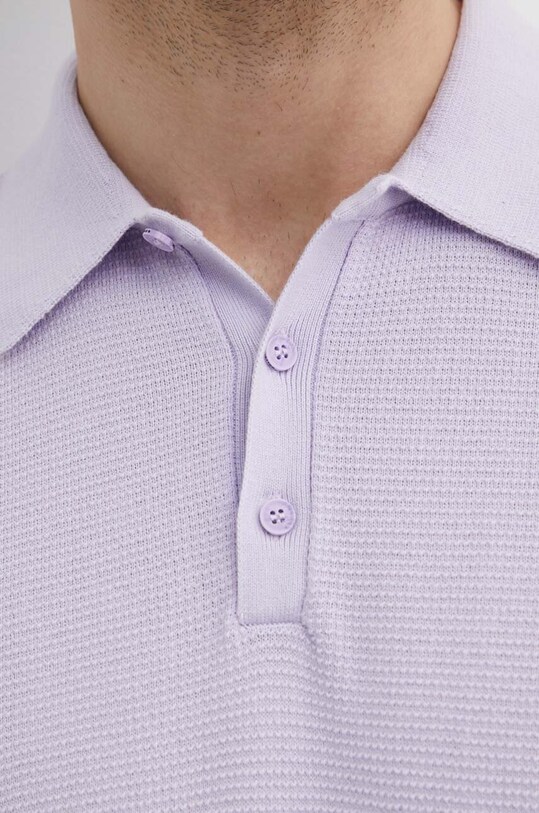 United Colors of Benetton polo bawełniane 1194U3013 fioletowy
