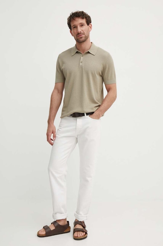 United Colors of Benetton polo bawełniane 1194U3013 zielony SS24