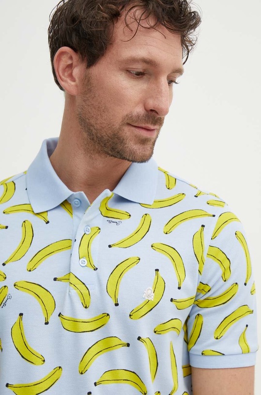 United Colors of Benetton polo bawełniane niebieski 325RU301V