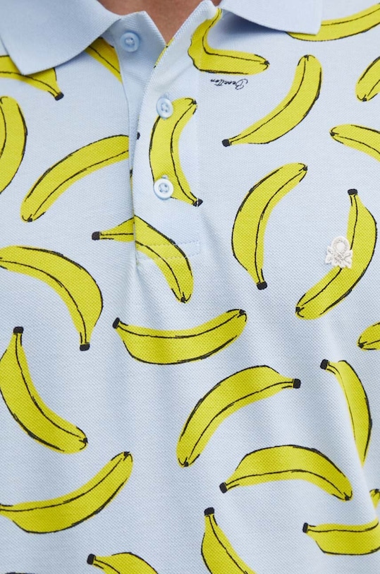 United Colors of Benetton polo bawełniane 325RU301V niebieski