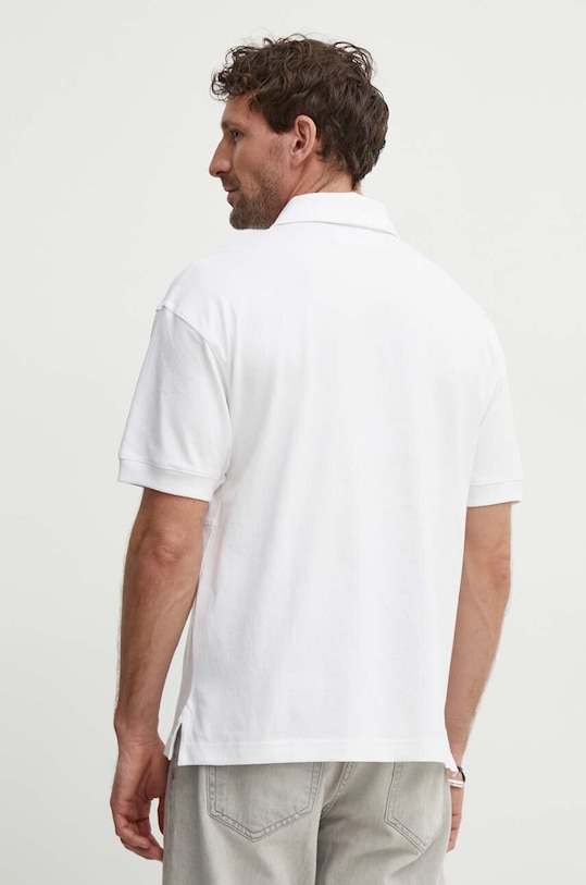 Ρούχα Βαμβακερό μπλουζάκι πόλο United Colors of Benetton 3MCYU301U λευκό