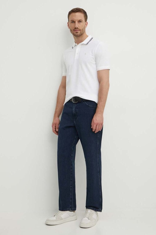 United Colors of Benetton polo bawełniane 3089U301S biały SS24