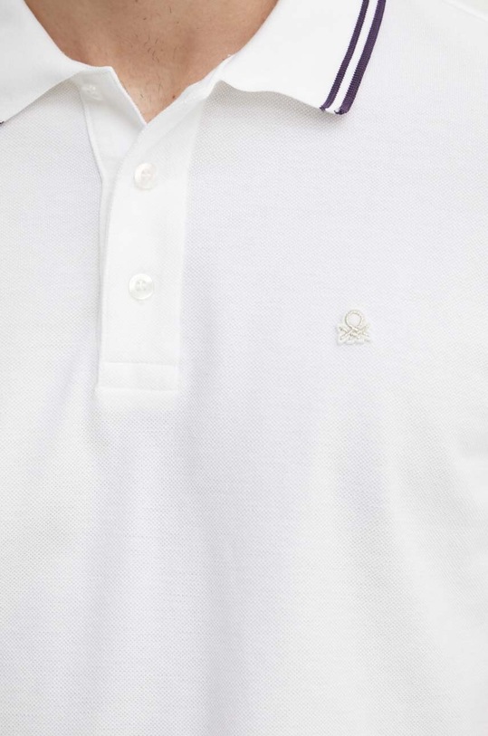 United Colors of Benetton polo bawełniane 3089U301S biały