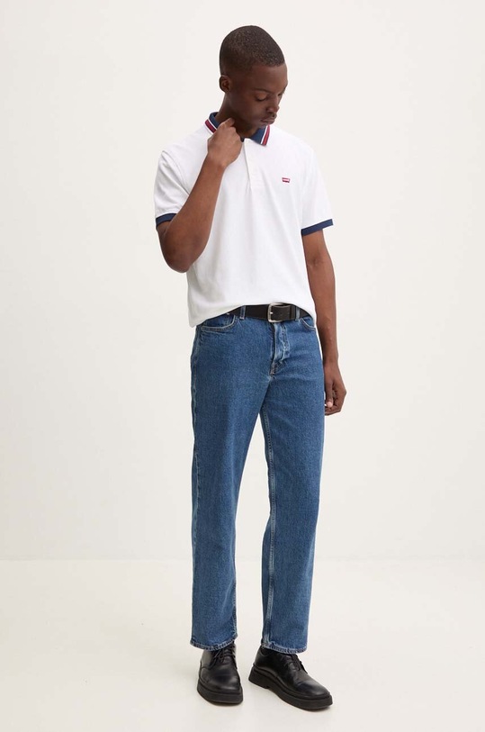 Levi's polo bawełniane 35883 beżowy SS25