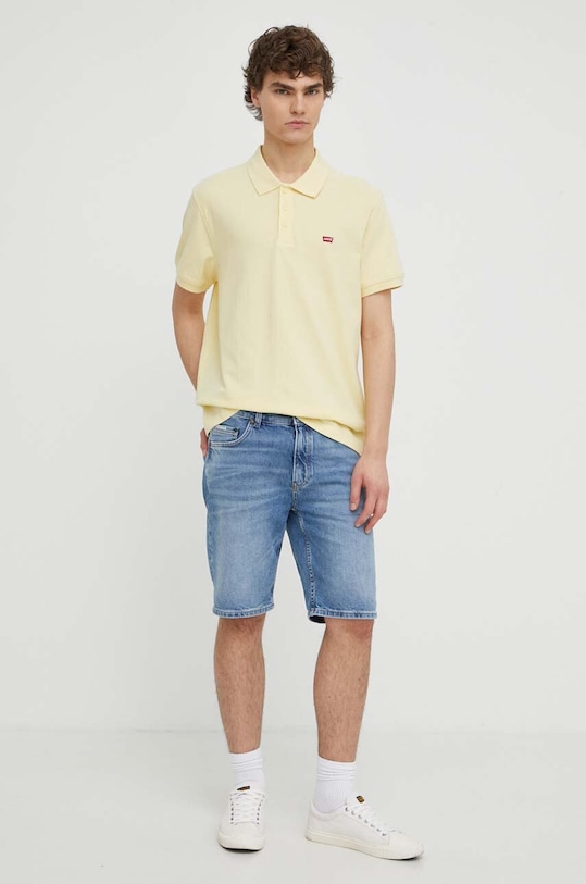 Bavlnené polo tričko Levi's 35883 žltá SS25