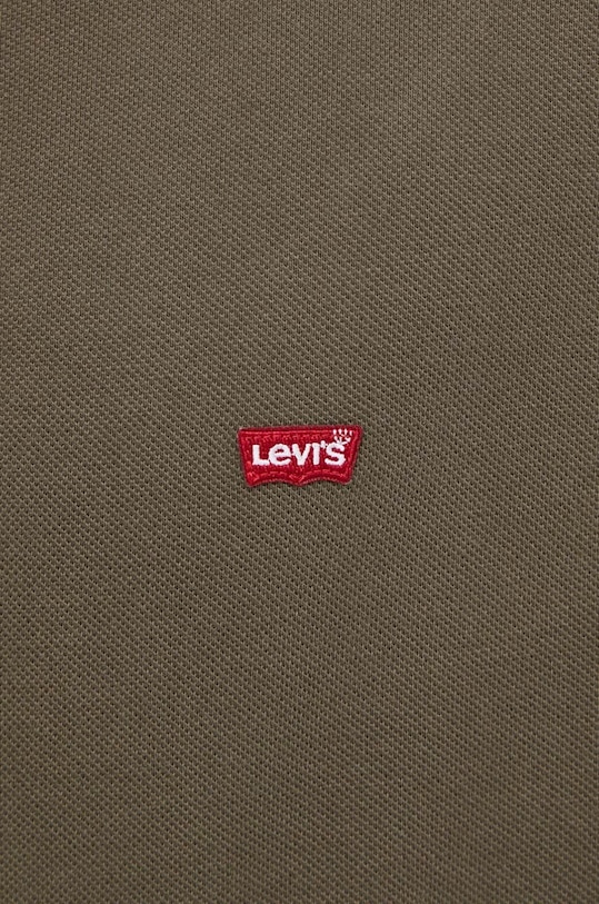 Bavlněné polo tričko Levi's zelená 35883