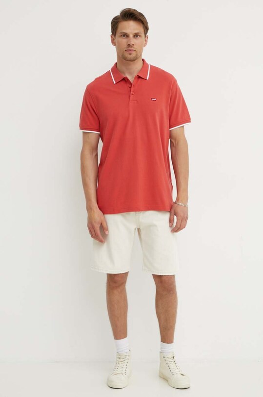 Levi's polo de bumbac 35883 rosu SS25
