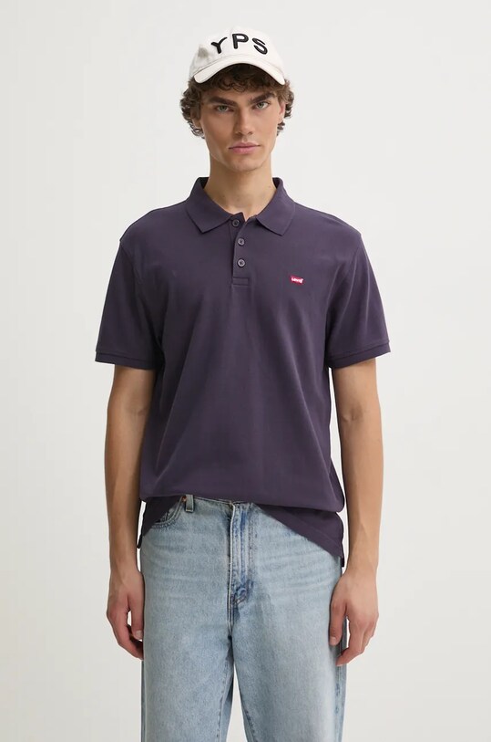 Levi's polo bawełniane bawełna fioletowy 35883