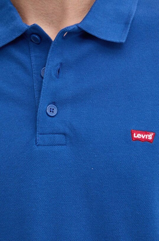 Βαμβακερό μπλουζάκι πόλο Levi's 35883 μπλε