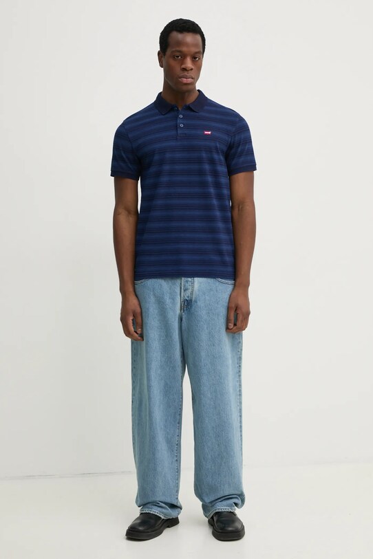 Levi's polo de bumbac 35883 bleumarin SS25