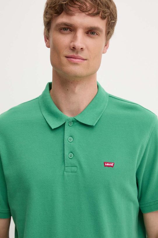 Levi's polo bawełniane zielony 35883